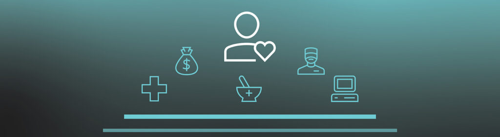 Illustration demonstrating the elements of care that make up a patient experience