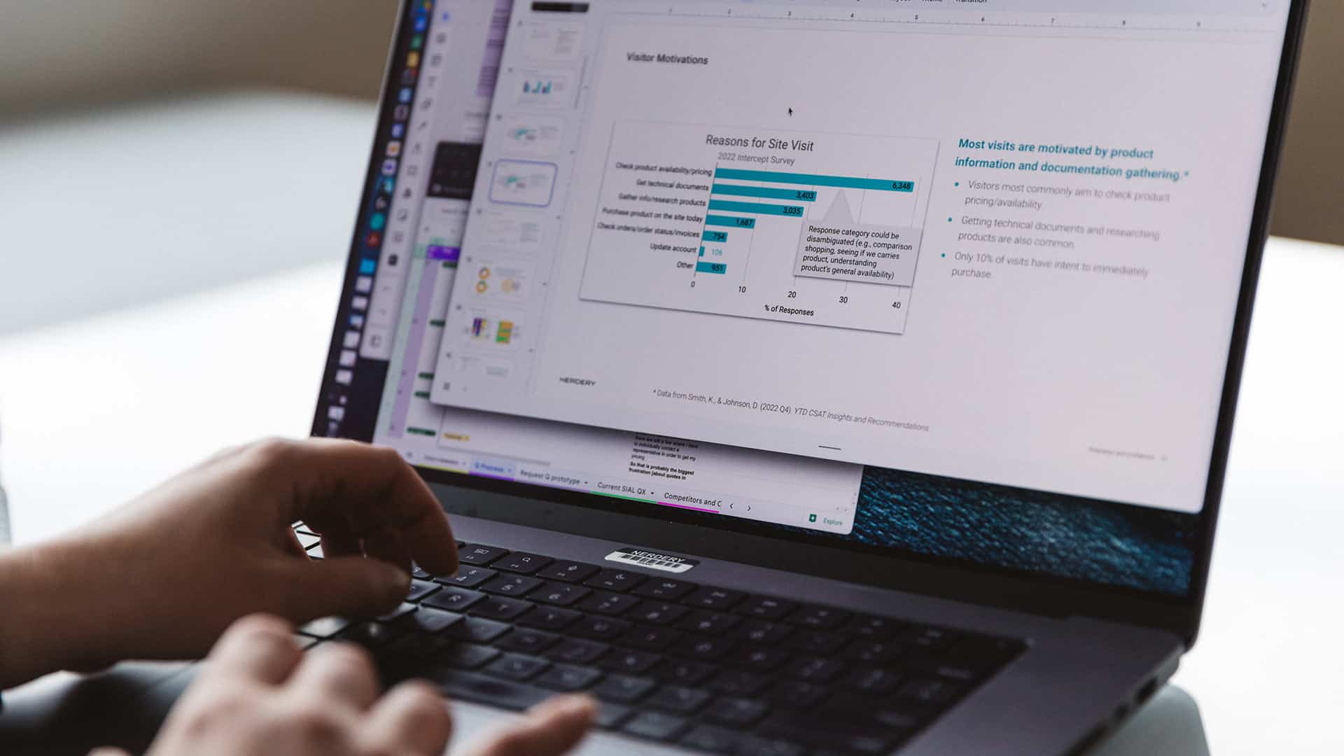 Hand typing on computer