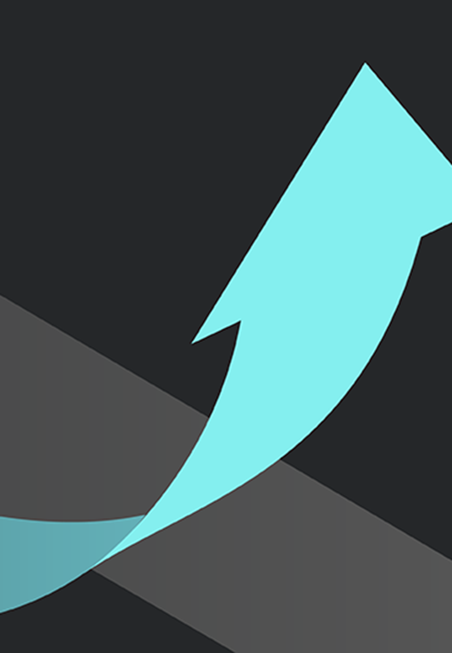 Graphic illustration of arrow pointing up