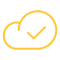 Cloud integration icon yellow
