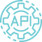 API development icon blue