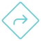 Traffic flow optimization icon blue